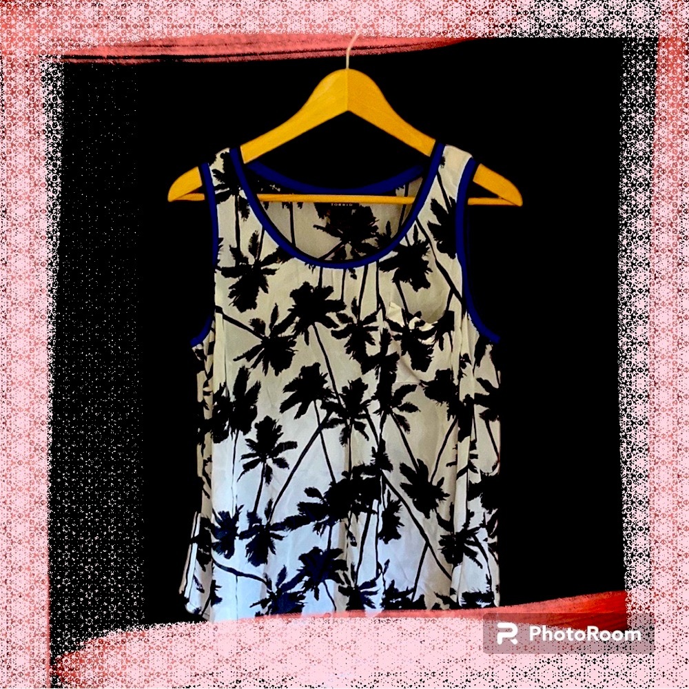 Torrid sheer palm tree tank size 0x